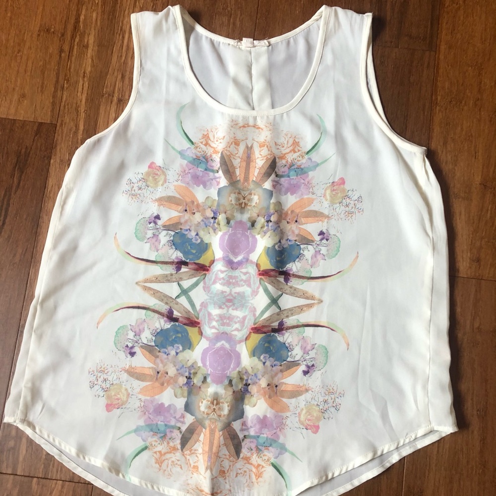 Cream Shear Top